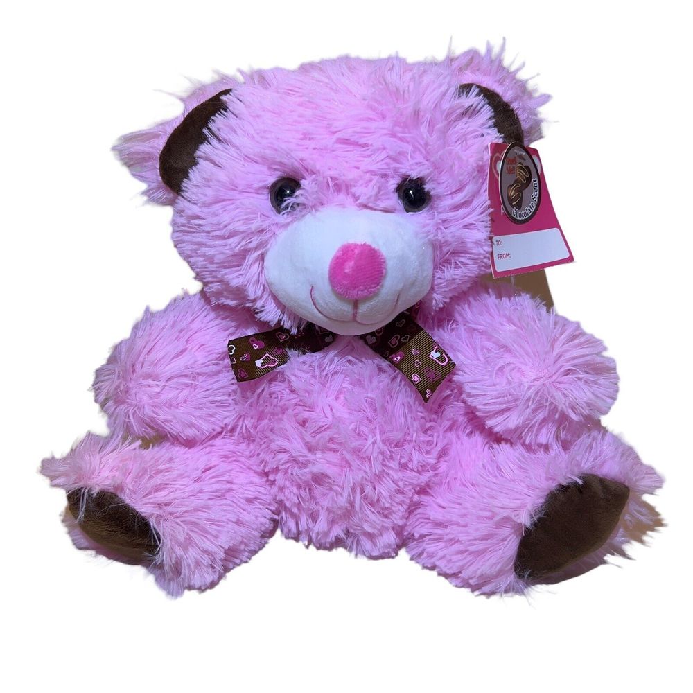 Homerbest Plush 12” Bear Chocolate‎ Scented Pink  Valentines Stuffed Animal Toy